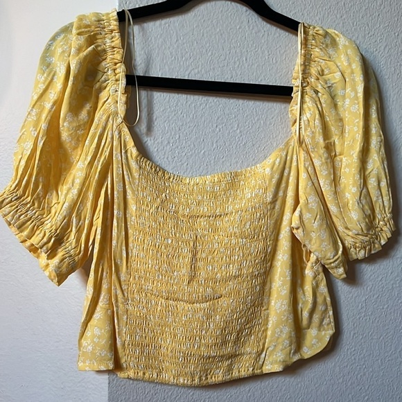RueTopsBlousesSophie Rue Blooming Gather Bust Blouse yellow size NWT Size L - Picture 5 of 5